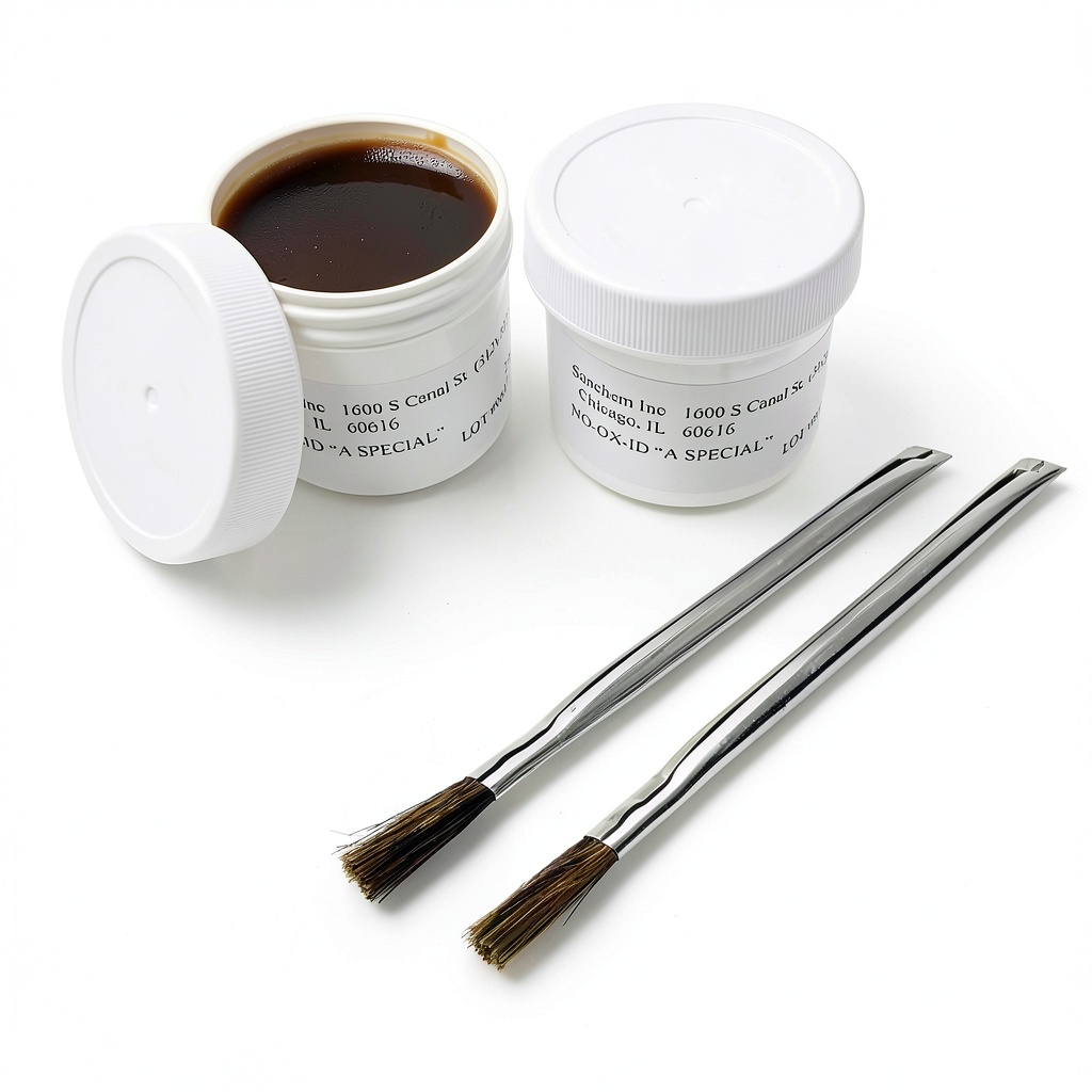 Applying NO-OX-ID Lithium Electrical Grease to a battery terminal