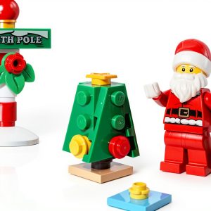LEGO Santa Claus Minifigure Build Toy for Kids-0