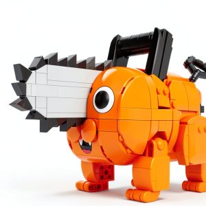 Jazwares BLDR Chainsaw Man Pochita 438-Piece Articulated Figure-0