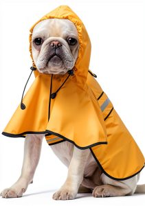 Reflective Dog Raincoat Bisen Adjustable Waterproof Dogs Yellow Medium-0