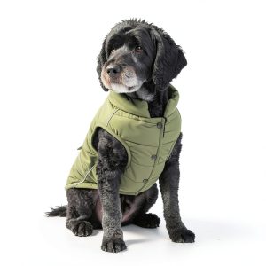 Dog Winter Jacket Spark Paws Water-Resistant Coat Olive L-0
